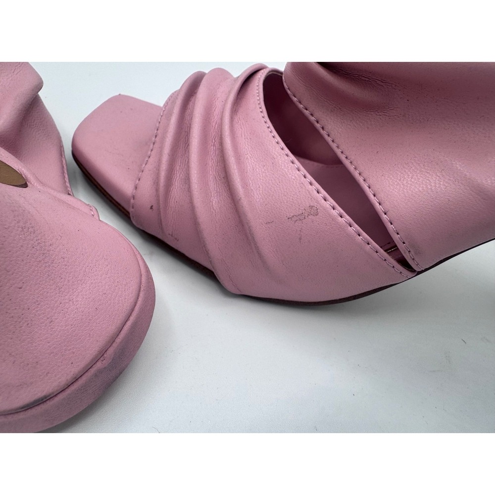 Kenneth Cole Heidi Ruched Square Toe Stiletto Mules Womens 8 Pink Sandals - Picture 9 of 10